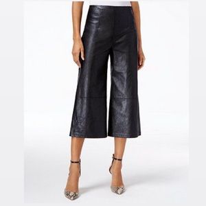 Leatherish high waisted culotte